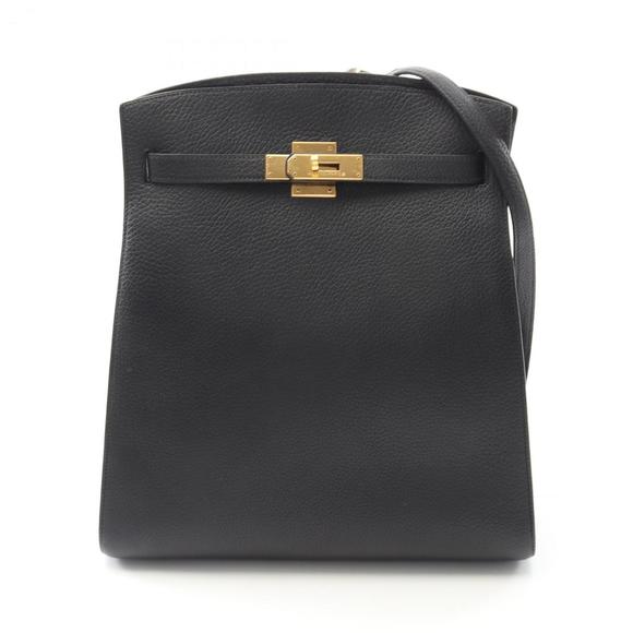 Hermes Hermès Kelly Sport GM Shoulder Bag, Leather, Ardennes, Women's, Black - Picture 1 of 12